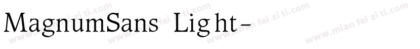 MagnumSans Light字体转换